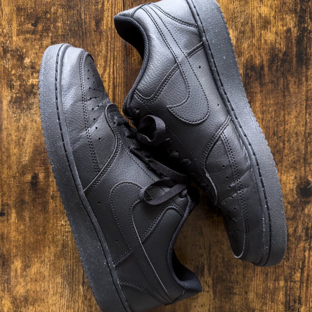 Men's Nike Court Vision Low Next Nature Sneakers (Black)